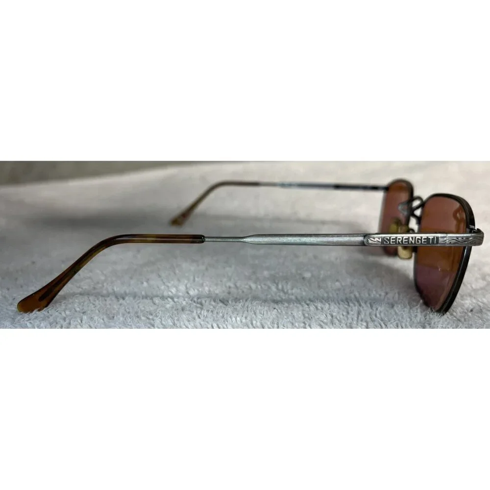Vintage Serengeti Mariner Antique Rose Metal 5581 Sunglasses Rose Red Lenses